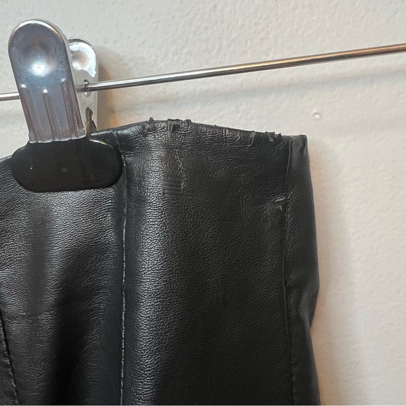 BB Dakota Black Leather Skater Skirt - Picture 7 of 9